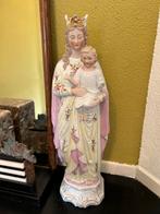 Antiek Porseleinen Maria met Kind Beeld, Antiek en Kunst, Antiek | Religie, Ophalen
