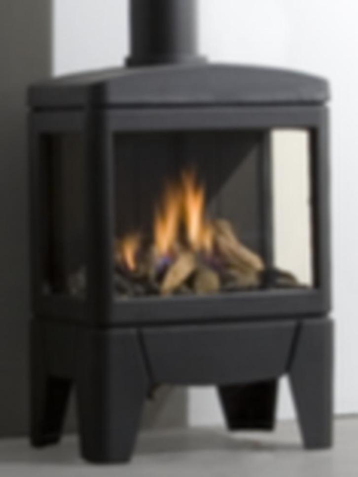 Moderne, zuinige gashaard/kachel Jelling - nw op pallet, Huis en Inrichting, Kachels, Nieuw, Vrijstaand, Gaskachel, Gas, Ophalen