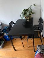 Ikea eet/bureau tafel + 4 stoelen, Huis en Inrichting, Tafels | Eettafels, Ophalen, Gebruikt, Rechthoekig, 50 tot 100 cm