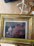 Ingelijste prent hond met puppy's, Ophalen