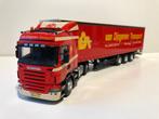 Scania Highline met tautliner v.Dingenen WSI 1:50, Ophalen of Verzenden, Zo goed als nieuw, Bus of Vrachtwagen, Wsi