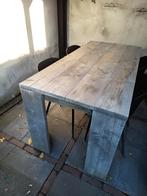 steigerhouten tuintafel 80x170 met 4 stoelen, Tuin en Terras, Ophalen, Gebruikt, Rechthoekig, Hout