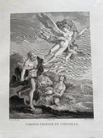 Godefroy Coronis changée en Corneille / Pierre gravée antiqu, Antiek en Kunst, Kunst | Etsen en Gravures, Ophalen of Verzenden
