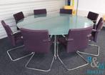 Vitra Segmented, Design tafel, ronde tafel, glas, metaal, Huis en Inrichting, Tafels | Eettafels, 200 cm of meer, Rond, Design