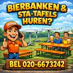 Te huur Statafels  bierbank  toiletwagen koelaanhanger, Ophalen, Zo goed als nieuw, Overige