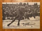 Foto Piet Kleine wk schaatsen 1976 met handtekening, Ophalen of Verzenden