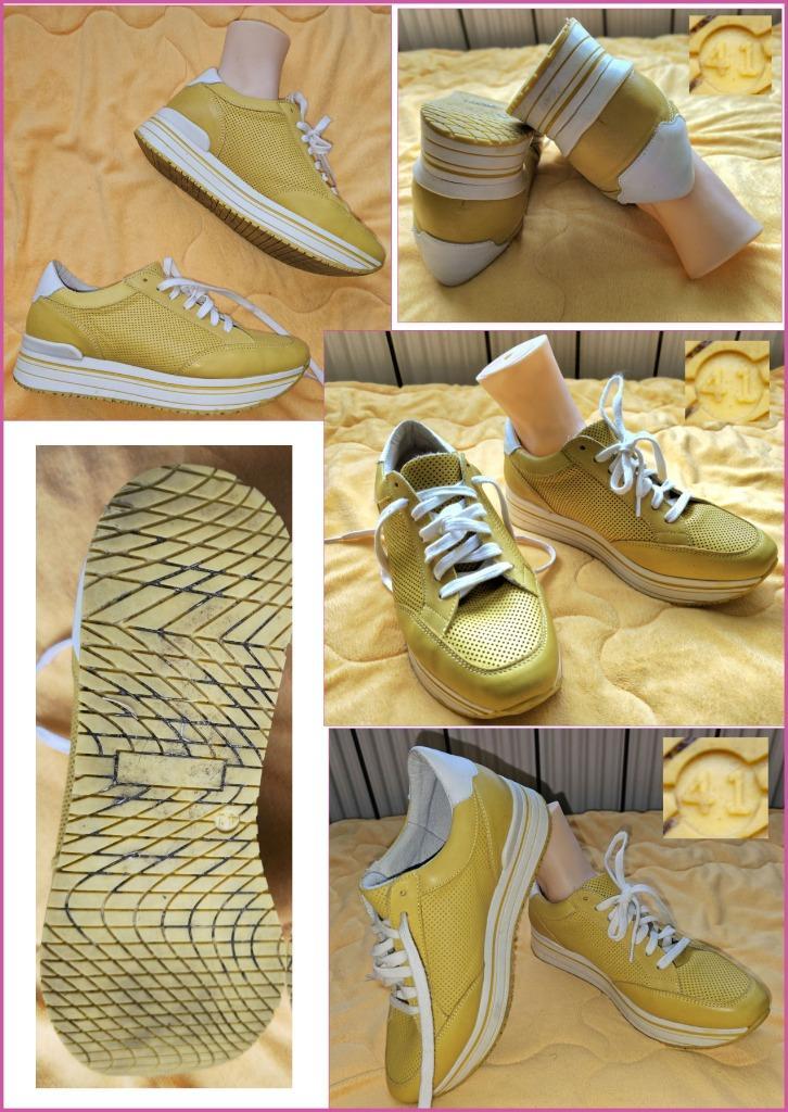 Gele leren sneakers maat 41 zgan, Kleding | Dames, Schoenen, Zo goed als nieuw, Sneakers of Gympen, Geel, Ophalen of Verzenden