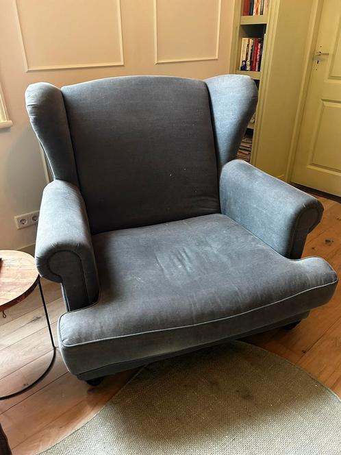 Gratis grijze lounge fauteuil, Huis en Inrichting, Fauteuils, Gebruikt, Ophalen