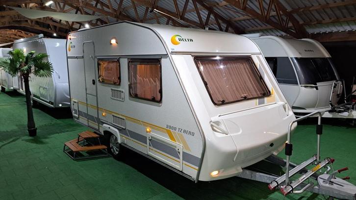 Delta Aero 3900 TZ Voortent/Luifel/Erker, Caravans en Kamperen, Caravans, Bedrijf, 750 - 1000 kg, Overige, Delta, Dwarsbed, Lengtebed