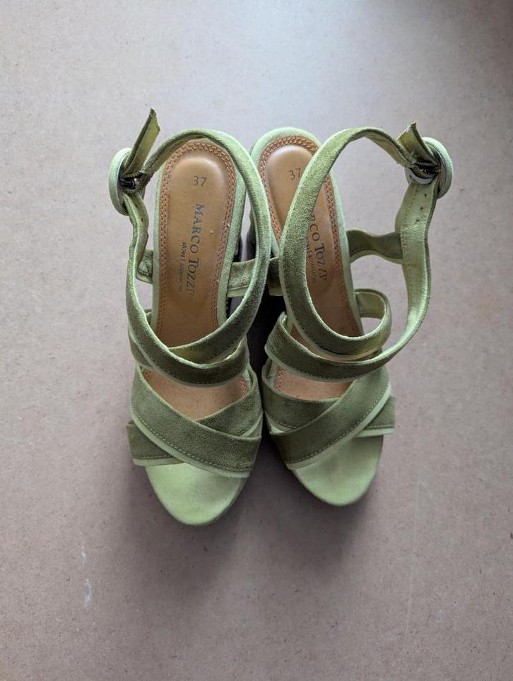 Macro Tozzi sleehakken Maat 37, Kleding | Dames, Schoenen, Gedragen, Schoenen met hoge hakken, Groen, Ophalen of Verzenden