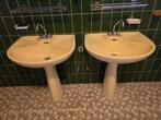 TEAB Vintage wastafels jaren '70 1x roze en 2x groen, Doe-het-zelf en Verbouw, Sanitair, Ophalen, Gebruikt, Steen, Wastafel