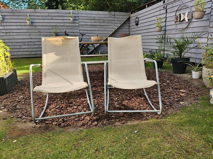 4 leuke tuin schommel stoelen, Tuin en Terras, Tuinstoelen, Gebruikt, Aluminium, Ophalen