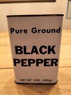 Pure Ground Black Pepper Ampacco blik USA - antiek vintage, Ophalen of Verzenden, Gebruikt, Overige, Overige merken
