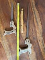 2 deurslot / schrob zaagjes en duimstok, Antiek en Kunst, Antiek | Gereedschap en Instrumenten, Ophalen of Verzenden
