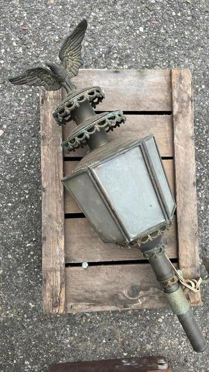 Antieke koetslamp met adelaar, Antiek en Kunst, Antiek | Lampen, Ophalen