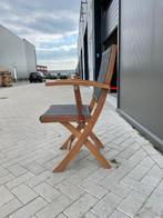 Triniti Folding chair zwart textileen met hout, Tuin en Terras, Tuinstoelen, Ophalen, Nieuw, Hout, Inklapbaar
