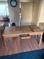 Houten eettafel met lade, Huis en Inrichting, Tafels | Eettafels, Ophalen, Gebruikt, 50 tot 100 cm, 150 tot 200 cm
