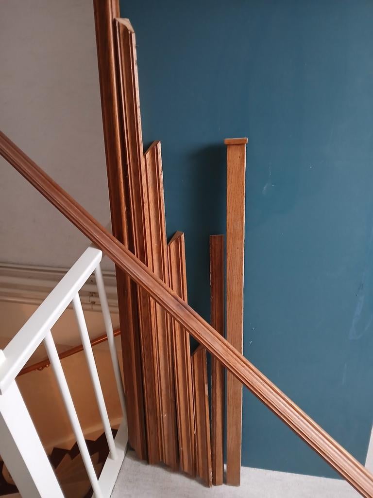 Verschillende lengtes bewerkt eikenhout, Doe-het-zelf en Verbouw, Hout en Planken, Ophalen, Minder dan 25 mm, Eiken, Plank