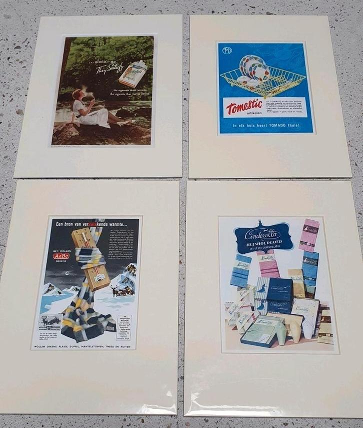 Reclame: Cinderella, AaBe, Tomestic en Chesterfield, Verzamelen, Foto's en Prenten, Overige onderwerpen, Voor 1940, Ophalen of Verzenden