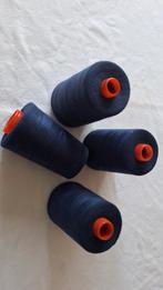 4 grote klossen donkerblauw lockgaren, Ophalen of Verzenden, Zo goed als nieuw