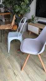 Witte eetkamerstoel indus. & Kuipstoel Scandinavische stijl., Ophalen, Overige materialen, Gebruikt, Drie