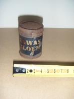 Antiek,zeldzaam blikje Haardenwas,Zonnebloem,halfvol poeder, Ophalen of Verzenden, Gebruikt, Verpakking