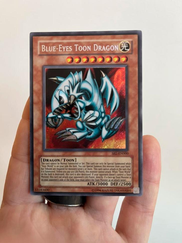 Blue Eyes Toon Dragon SRL-EN000 Near mint, Hobby en Vrije tijd, Verzamelkaartspellen | Yu-gi-Oh!, Zo goed als nieuw, Ophalen