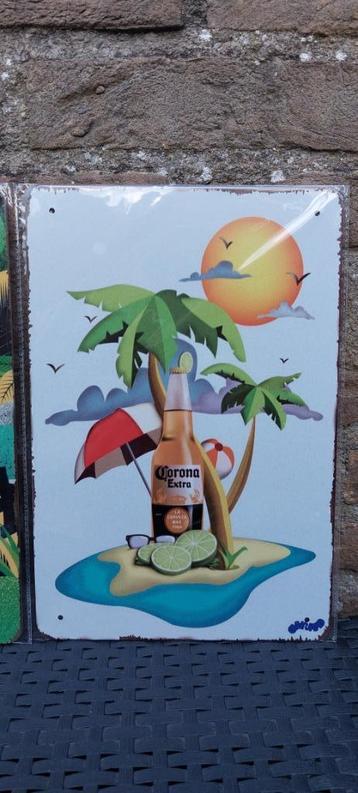 Metalen reclamebord Corona (nr 17) beschikbaar voor biedingen