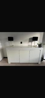 Hoogglans witte dressoir, Huis en Inrichting, Kasten | Dressoirs, Ophalen, Hoogglans wit, 150 tot 200 cm, 25 tot 50 cm