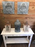 Complete set landelijke tafel met boeddha en lantaarns, Huis en Inrichting, Woonaccessoires | Overige, Zo goed als nieuw, Ophalen