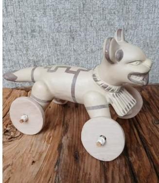 Mexico, De Azteken jaguarspeelgoed ,,Aardewerk, Antiek en Kunst, Kunst | Niet-Westerse kunst, Ophalen of Verzenden