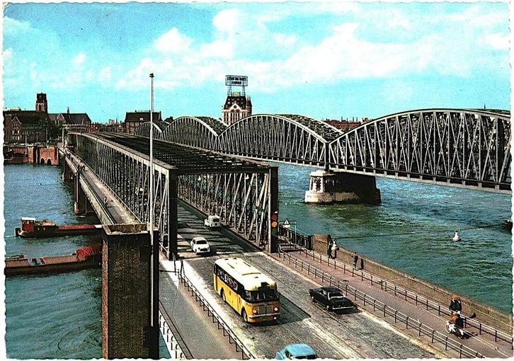 914242 Rotterdam Maasbruggen autobus ZH 1969 Gelopen, Verzamelen, Ansichtkaarten | Nederland, Gelopen, Noord-Holland, 1960 tot 1980