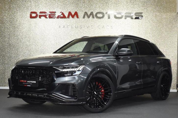 Audi Q8 55 TFSI e Quattro S-Line COMPETITION 381pk | AKRAPOV, Auto's, Audi, Bedrijf, Te koop, Q8, 360° camera, 4x4, ABS, Achteruitrijcamera