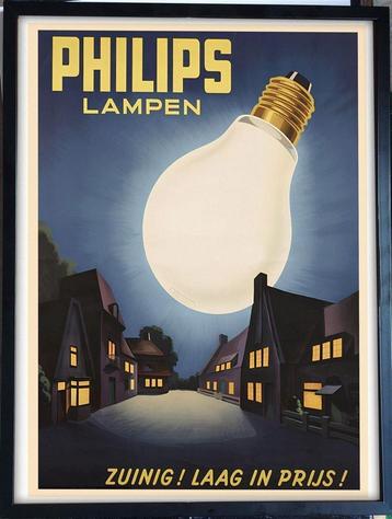 [Poster in Frame] PHILIPS Gloeilmapen Reclame beschikbaar voor biedingen