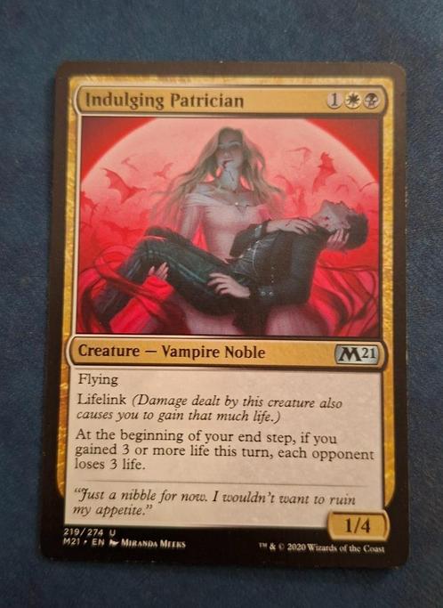 Indulging Patrician - M21 - Magic the Gathering, Hobby en Vrije tijd, Verzamelkaartspellen | Magic the Gathering, Gebruikt, Losse kaart