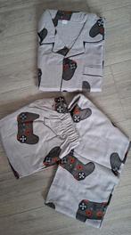 Flanellen pyjama met game print 146-152, Ophalen of Verzenden, Jongen