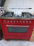 Rood Boretti fornuis met electrische oven, Ophalen, Gebruikt, 60 cm of meer, Gas