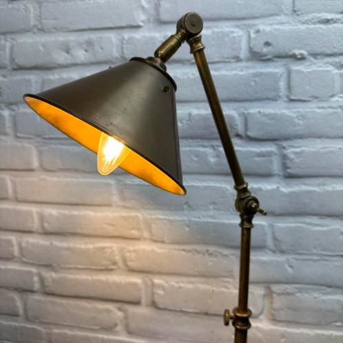 Vintage Brons/Koper Mid-Century vloerlamp - div standen, Huis en Inrichting, Lampen | Vloerlampen, Gebruikt, 100 tot 150 cm, Metaal