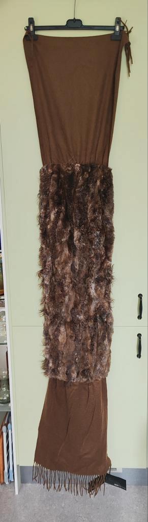 Arma Collection nieuwe bruine wollen sjaal/omslagdoek 175x40 beschikbaar voor biedingen