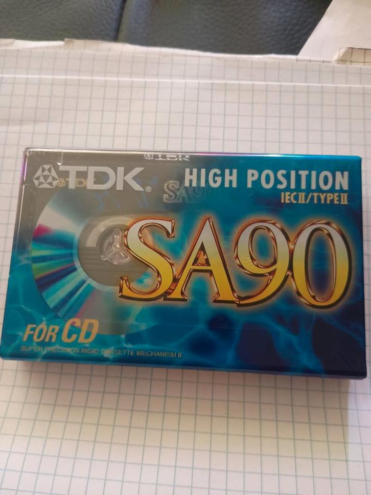 TDK SA90 Cassetteband - Nieuw in Verpakking!, Cd's en Dvd's, Cassettebandjes, Nieuw in verpakking, Origineel, Overige genres, 1 bandje
