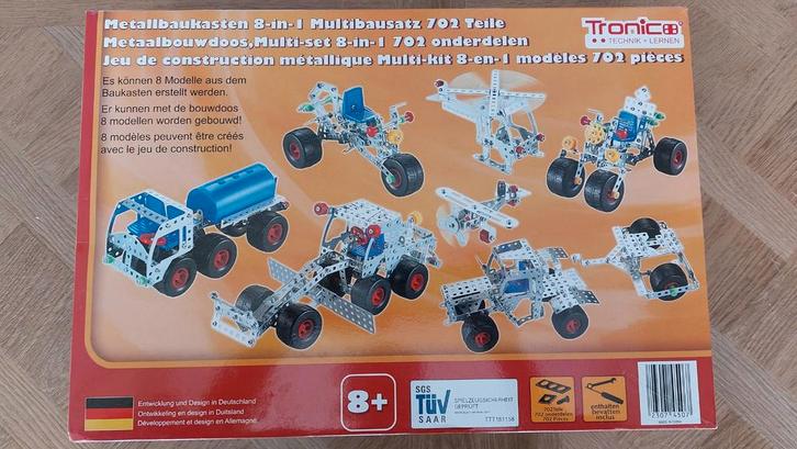 Tronico Metalen Constructie Set 8-in-1 - Nieuw!, Hobby en Vrije tijd, Modelbouw | Auto's en Voertuigen, Nieuw, Overige typen, 1:32 tot 1:50