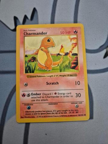 Shadowless Charmander base set #46 beschikbaar voor biedingen