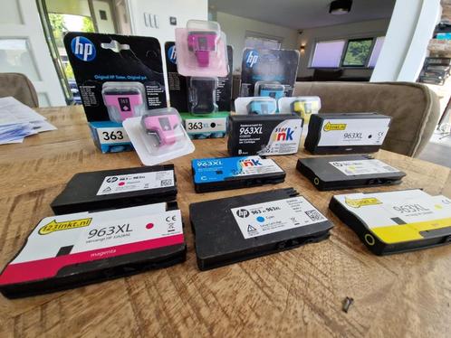 15 x HP Cartridges -  8 x 363 en 8 x 963 - printers stuk, Computers en Software, 3D-printerbenodigheden, Zo goed als nieuw, Ophalen of Verzenden