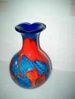 Nieuwe kobaltblauwe murano vaas slanke hals hartvorm, Antiek en Kunst, Verzenden