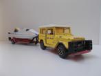 3405 Toyota Land Cruiser + Speedboot Majorette 1:36, Ophalen of Verzenden, Gebruikt, Auto