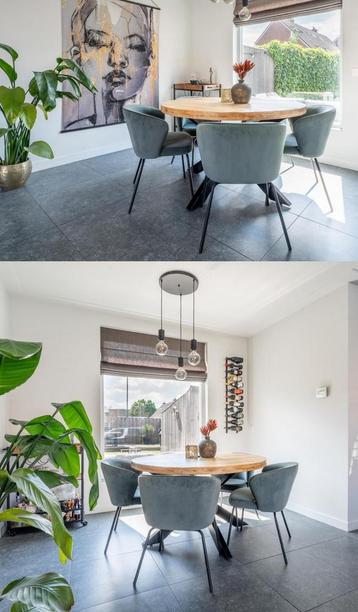 Eetkamertafel - Mangohout - 130cm - gebruikt beschikbaar voor biedingen