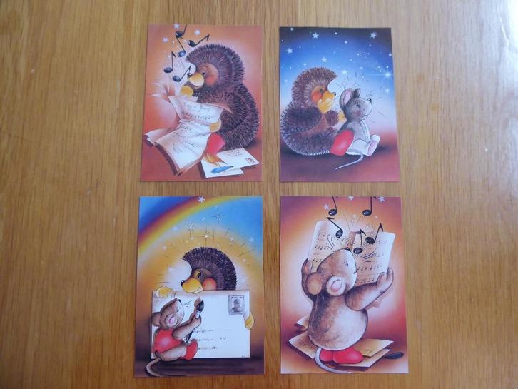 nr. 1043 - set plaatjes, Hobby en Vrije tijd, Kaarten | Zelf maken, Nieuw, Knipvel, Dieren, Ophalen of Verzenden