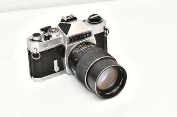 Chinon CS 35mm film M42 SLR + Chinon 135mm f/2.8 lens + batt beschikbaar voor biedingen