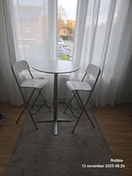 Ikea Statafel + 2 Stoelen - Zo Goed Als Nieuw!, Ophalen of Verzenden, Zo goed als nieuw, 90 cm of meer, Metaal
