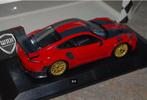 PORSCHE 911 GT2 RS red / gold wheels Minichamps WRH, Verzenden, Zo goed als nieuw, Auto, MiniChamps